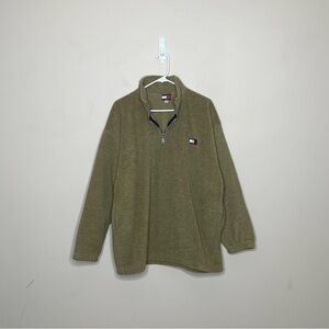 Vintage 90s Tommy Hilfiger Bootleg Quarter Zip Fleece Pullover